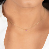Pink Tourmaline Station Necklace Bezel Set in 14k Gold Necklaces Estella Collection #product_description# 18419 14k Birthstone Gemstone #tag4# #tag5# #tag6# #tag7# #tag8# #tag9# #tag10# 3MM