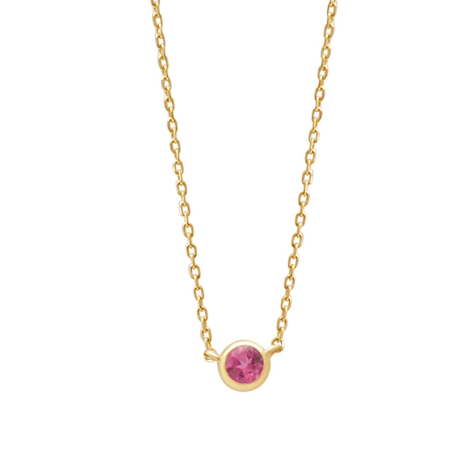 Pink Tourmaline Station Necklace Bezel Set in 14k Gold Necklaces Estella Collection #product_description# 18419 14k Birthstone Gemstone #tag4# #tag5# #tag6# #tag7# #tag8# #tag9# #tag10# 3MM