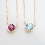 Ruby Station Necklace Bezel Set in 14k Gold Necklaces Estella Collection #product_description# 18413 14k Birthstone Gemstone #tag4# #tag5# #tag6# #tag7# #tag8# #tag9# #tag10# 3MM