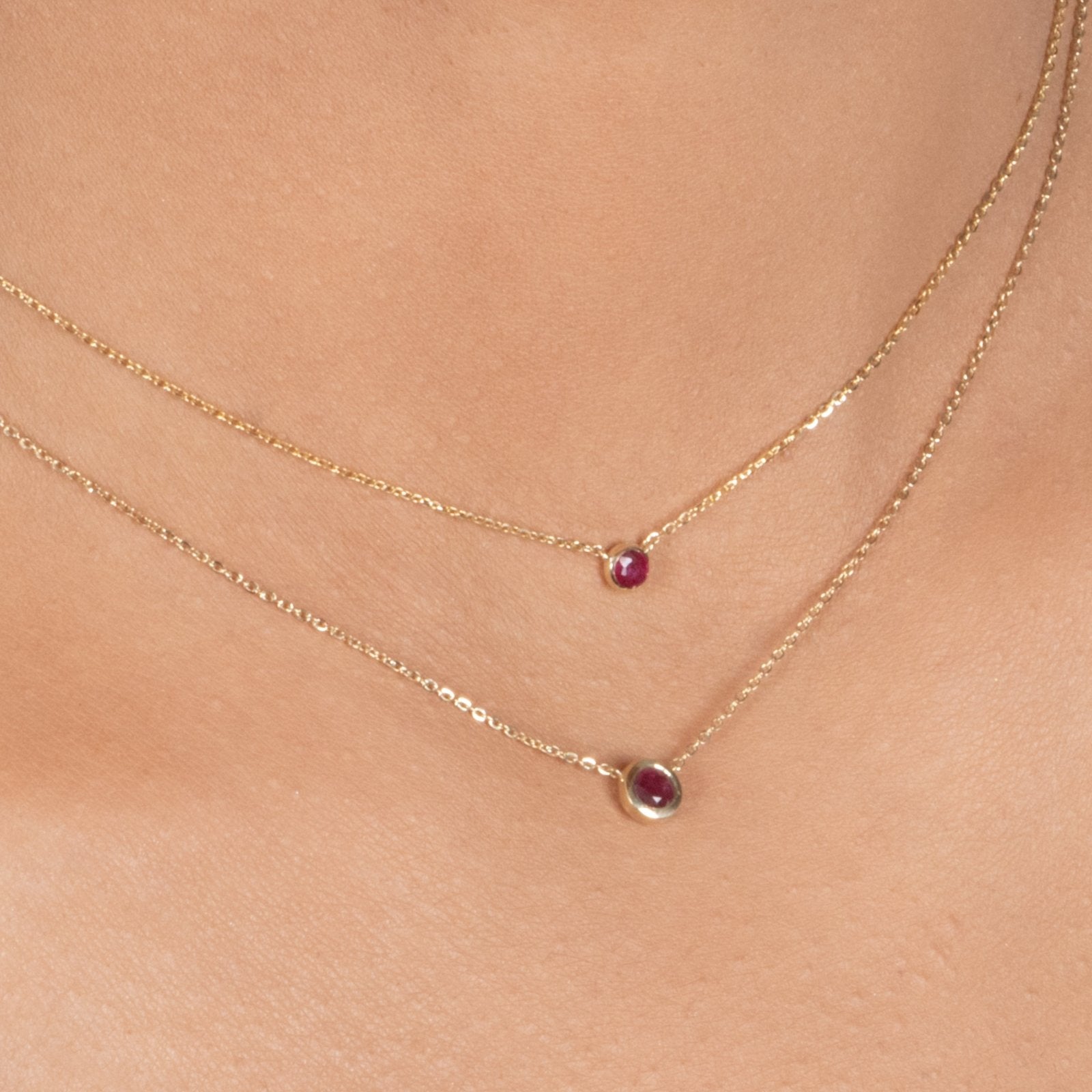 Ruby Station Necklace Bezel Set in 14k Gold Necklaces Estella Collection #product_description# 18413 14k Birthstone Gemstone #tag4# #tag5# #tag6# #tag7# #tag8# #tag9# #tag10# 3MM