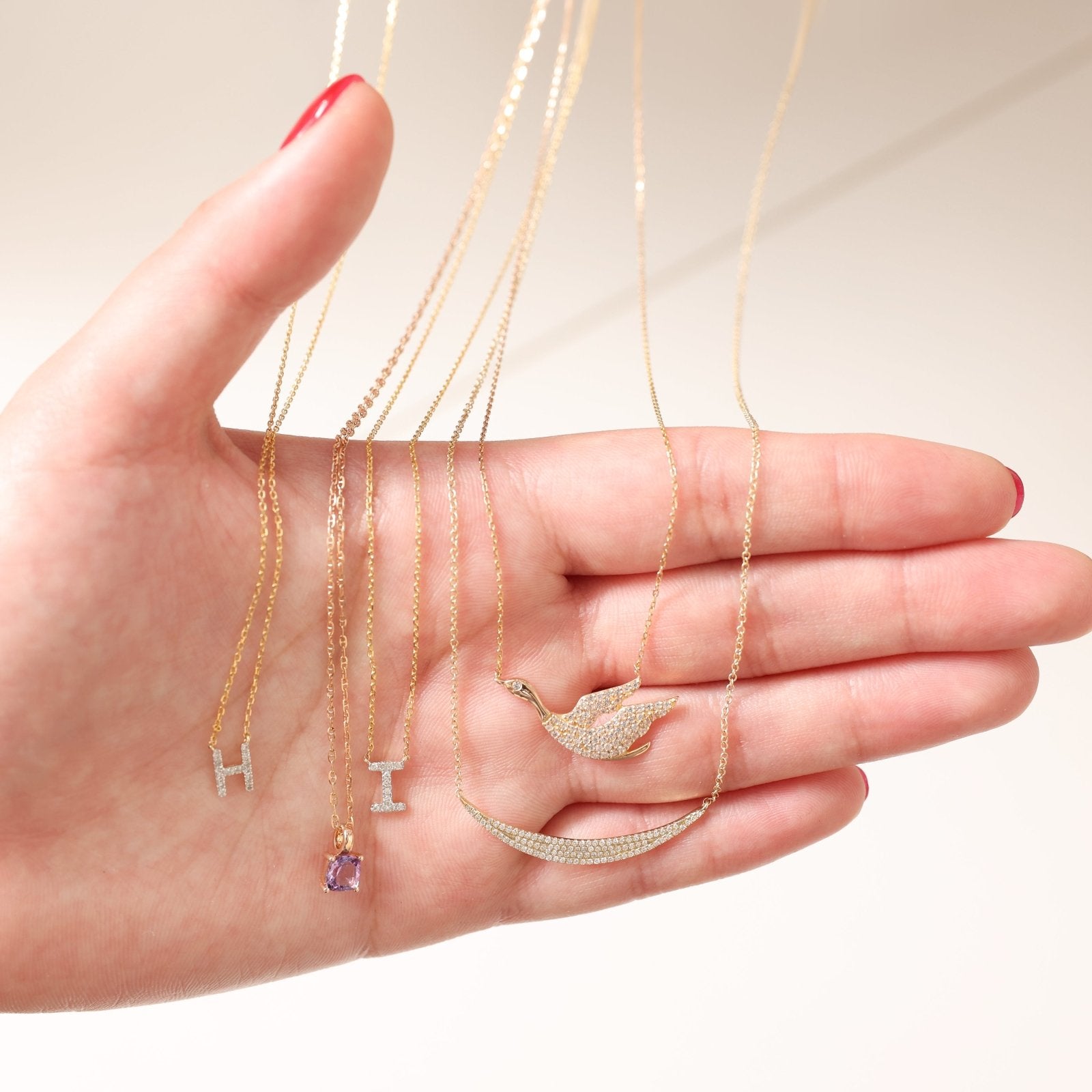 Sapphire Pave Swan Necklace Necklaces Estella Collection #product_description# 14k Birthstone Gemstone #tag4# #tag5# #tag6# #tag7# #tag8# #tag9# #tag10#