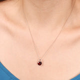 Stacked Diamond and Garnet Solitaire Pendant Necklace Necklaces Estella Collection #product_description# 14k Birthstone Diamond #tag4# #tag5# #tag6# #tag7# #tag8# #tag9# #tag10#
