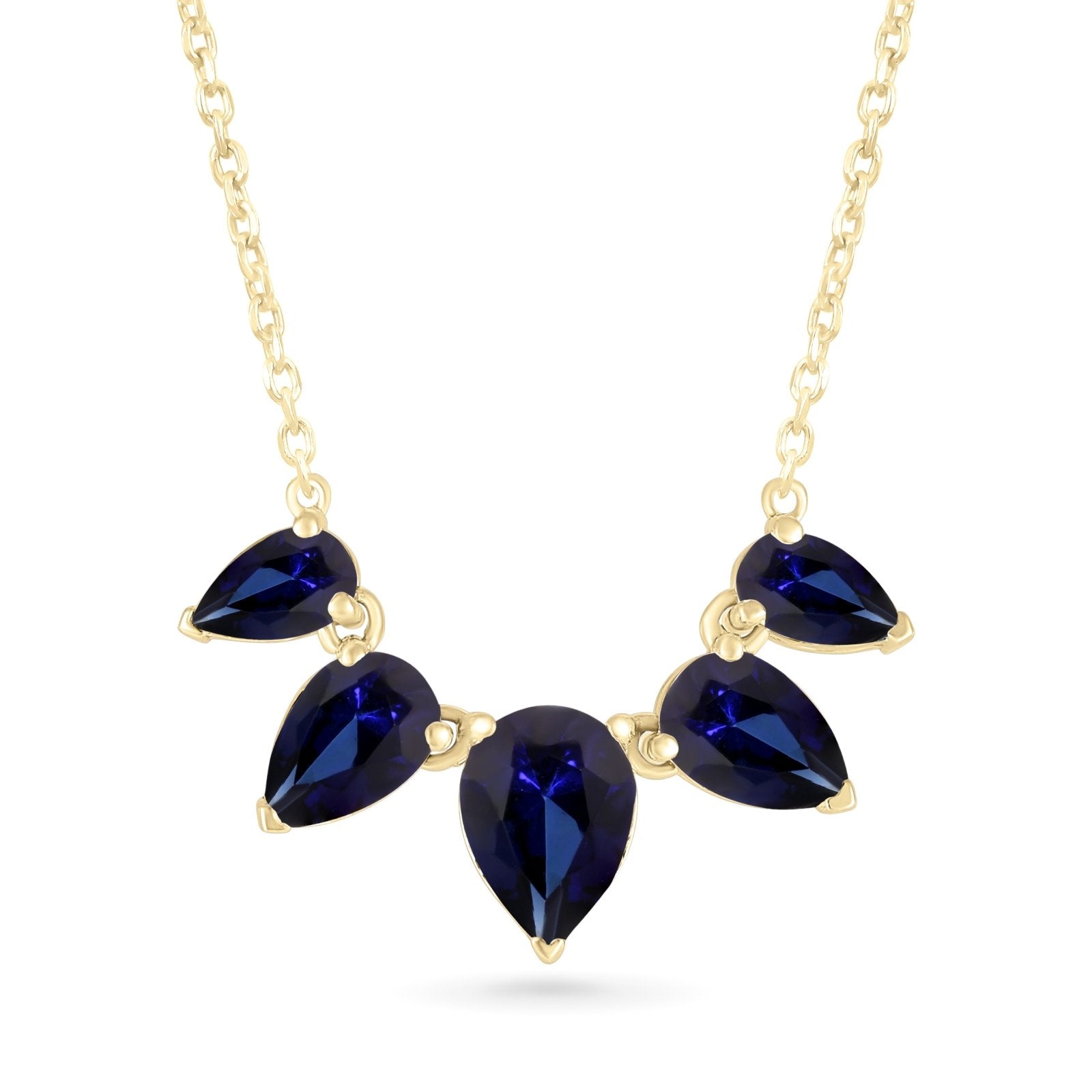 Teardrop Shaped Blue Sapphire Necklace Necklaces Estella Collection #product_description# 32712 10k blue Blue Gemstone #tag4# #tag5# #tag6# #tag7# #tag8# #tag9# #tag10#