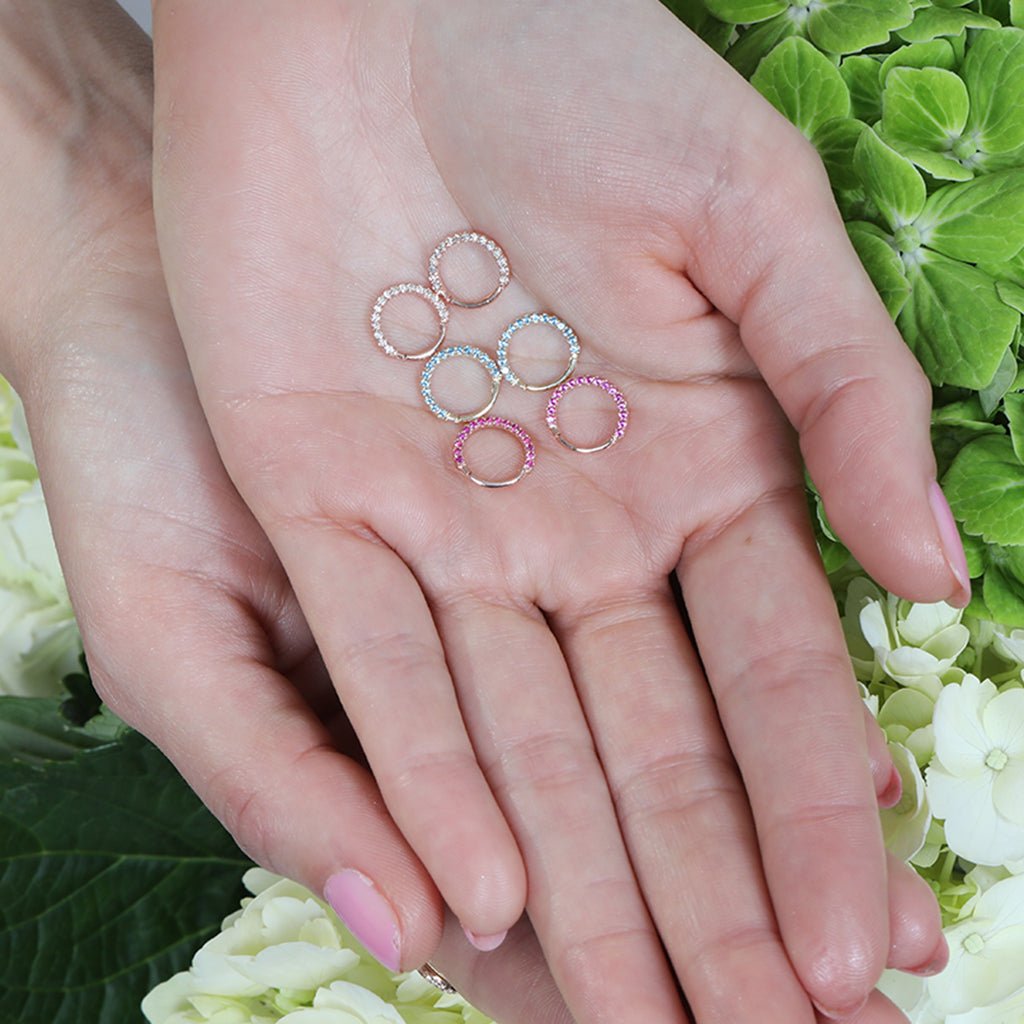 Pavé Gemstone Studded Eternity Clicker Hoop Estella Collection #product_description# 17954 14k Colorless Gemstone Cubic Zirconia #tag4# #tag5# #tag6# #tag7# #tag8# #tag9# #tag10#