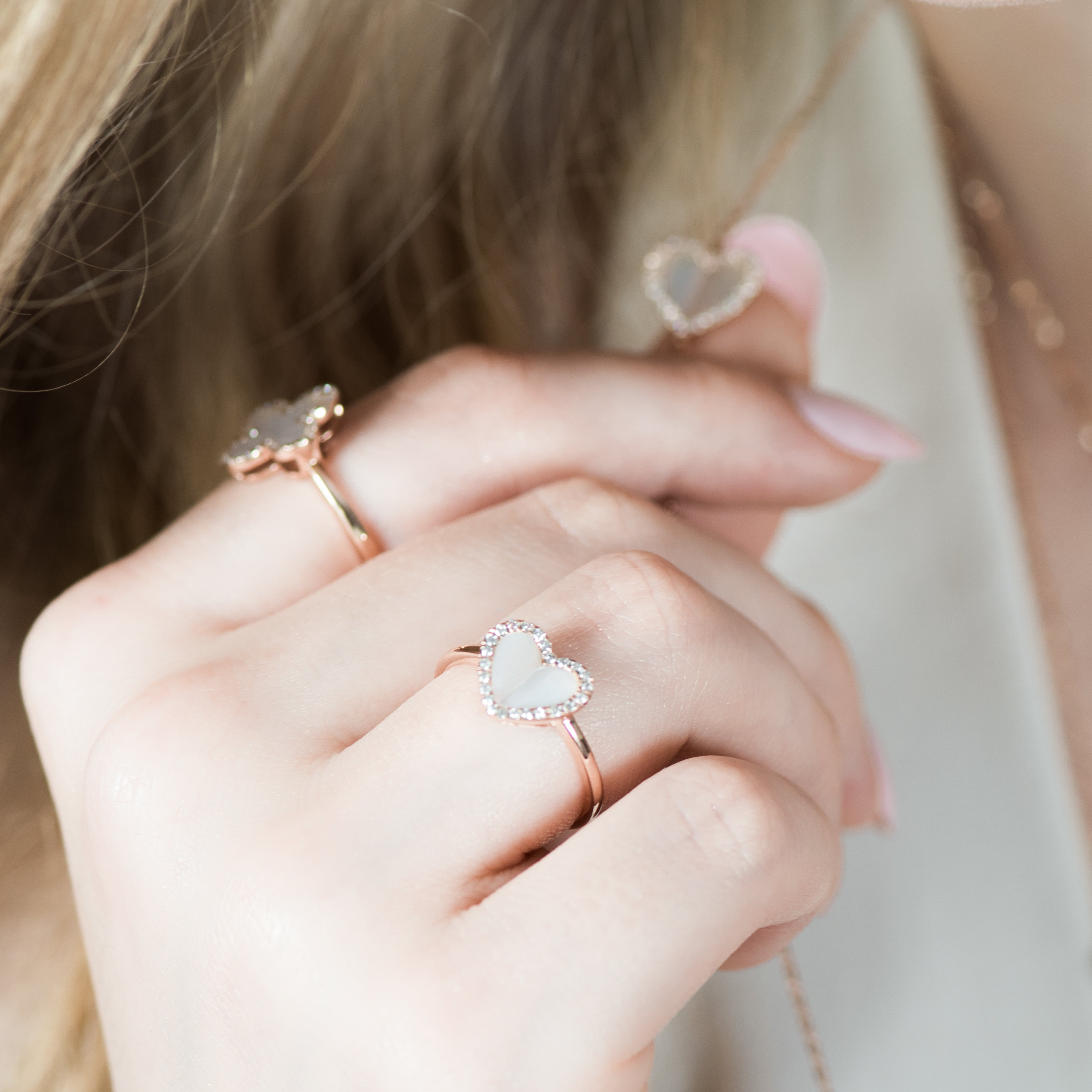 Mother of Pearl Heart with Diamond Halo Ring Rings Estella Collection #product_description# 17197 14k Birthstone Diamond #tag4# #tag5# #tag6# #tag7# #tag8# #tag9# #tag10# 6