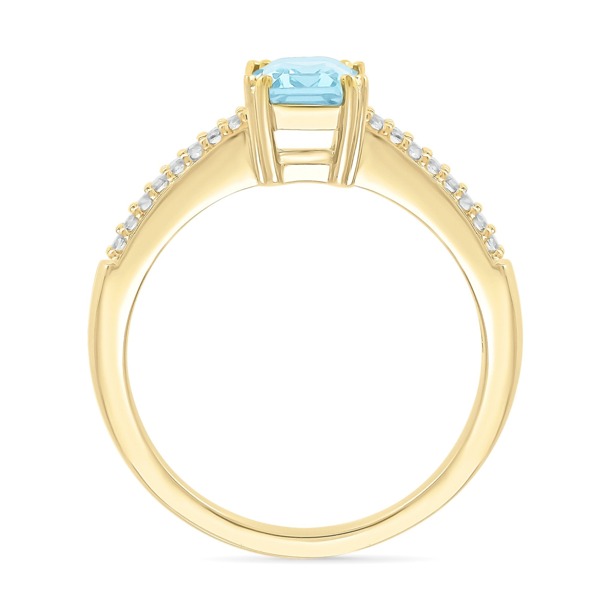 Aquamarine Solitaire Ring on White Sapphire Band Rings Estella Collection #product_description# 32748 Aquamarine Made to Order Vday15 #tag4# #tag5# #tag6# #tag7# #tag8# #tag9# #tag10#