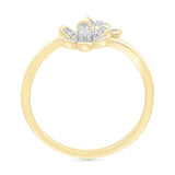 Bezel Set Diamond Double Flower Toi et Moi Ring Rings Estella Collection #product_description# 32758 10k April Birthstone Colorless Gemstone #tag4# #tag5# #tag6# #tag7# #tag8# #tag9# #tag10#