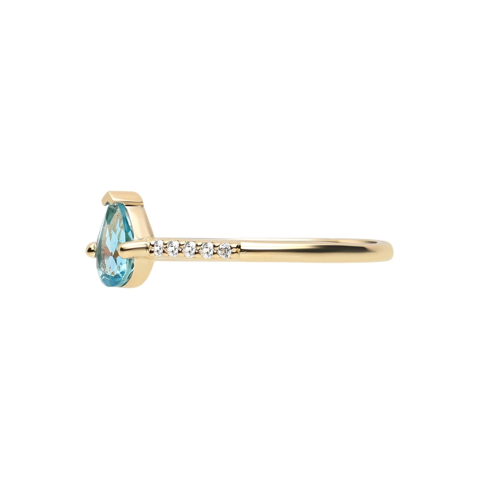 Blue Topaz Pear Set in Cubic Zirconia Studded Band Rings Estella Collection #product_description# 17768 14k Birthstone Gemstone #tag4# #tag5# #tag6# #tag7# #tag8# #tag9# #tag10# 6