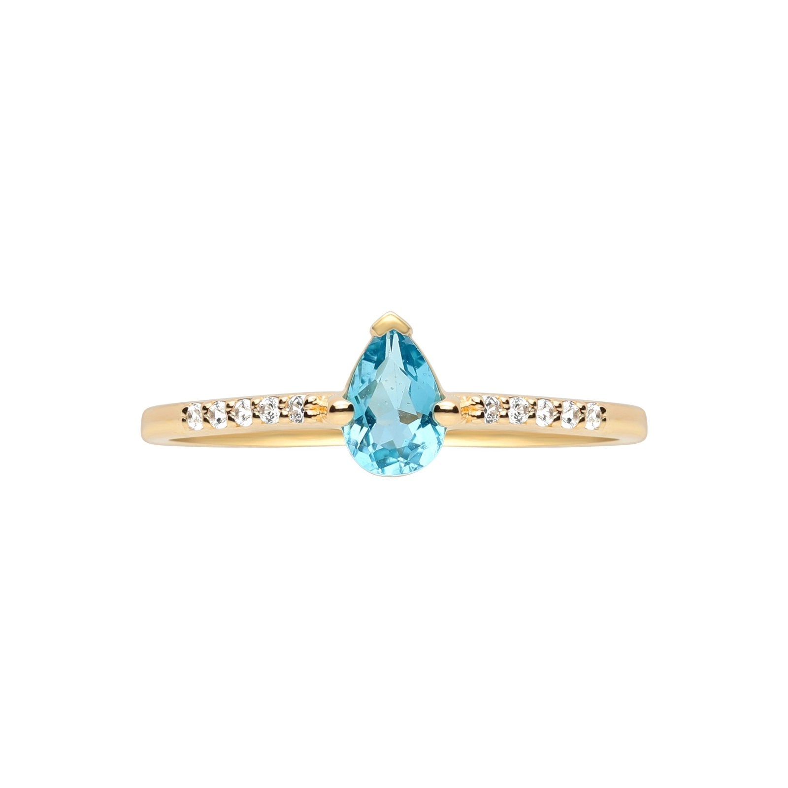 Blue Topaz Pear Set in Cubic Zirconia Studded Band Rings Estella Collection #product_description# 17768 14k Birthstone Gemstone #tag4# #tag5# #tag6# #tag7# #tag8# #tag9# #tag10# 6