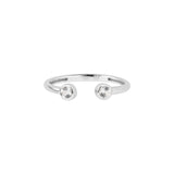 Double Sapphire Open Cuff Ring Rings Estella Collection #product_description# 17750 14k Birthstone Colorless Gemstone #tag4# #tag5# #tag6# #tag7# #tag8# #tag9# #tag10# 14K White Gold 6