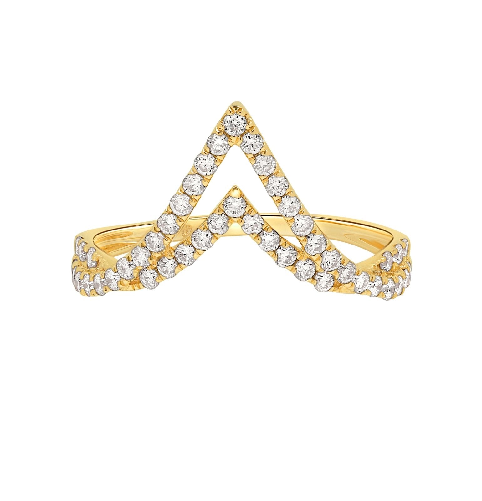 Double V Diamond Ring Rings Estella Collection #product_description# 17240 14k Diamond Gemstone #tag4# #tag5# #tag6# #tag7# #tag8# #tag9# #tag10# 6
