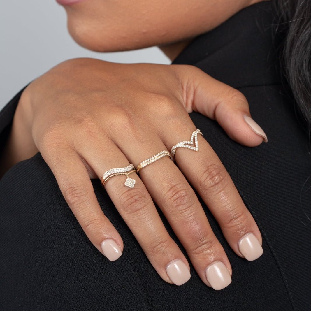 Double V Diamond Ring Rings Estella Collection #product_description# 17240 14k Diamond Gemstone #tag4# #tag5# #tag6# #tag7# #tag8# #tag9# #tag10# 6