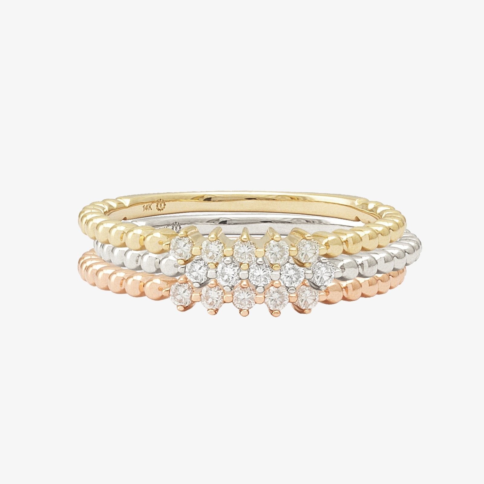 Five Diamond Beaded Ring Rings Estella Collection #product_description# 17301 14k Diamond Gemstone #tag4# #tag5# #tag6# #tag7# #tag8# #tag9# #tag10#