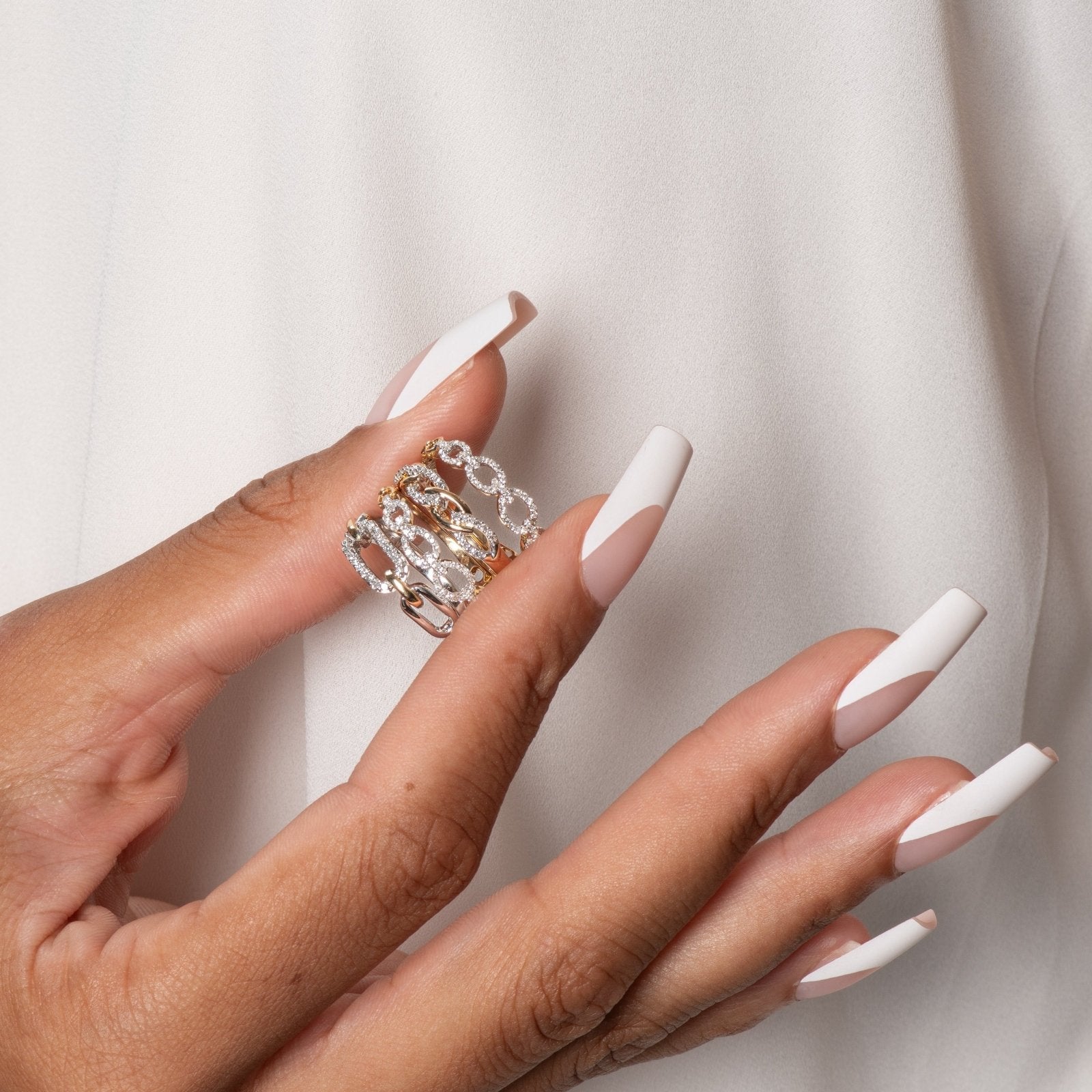 Interlocking Diamond and Gold Cable Ring Rings Estella Collection #product_description# 32743 Diamond Made to Order Yellow Gold #tag4# #tag5# #tag6# #tag7# #tag8# #tag9# #tag10#