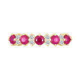 Ruby and White Sapphire Half Eternity Ring Rings Estella Collection #product_description# 32767 10k Birthstone Made to Order #tag4# #tag5# #tag6# #tag7# #tag8# #tag9# #tag10#