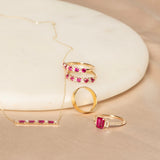 Three Stone Emerald Cut Ruby Ring with White Sapphire Band Rings Estella Collection #product_description# 32749 Made to Order Ruby White Sapphire #tag4# #tag5# #tag6# #tag7# #tag8# #tag9# #tag10#