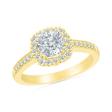 White Sapphire Ring with Sapphire Halo and Band Rings Estella Collection #product_description# 32750 Made to Order White Sapphire Yellow Gold #tag4# #tag5# #tag6# #tag7# #tag8# #tag9# #tag10#