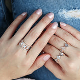 Alternating Diamond and Mother of Pearl Clover Eternity Ring Rings Estella Collection #product_description# 17208 Band Birthstone Colorless Gemstone #tag4# #tag5# #tag6# #tag7# #tag8# #tag9# #tag10# 7 14K Rose Gold