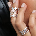 Alternating Diamond and Mother of Pearl Clover Eternity Ring Rings Estella Collection #product_description# 17208 Band Birthstone Colorless Gemstone #tag4# #tag5# #tag6# #tag7# #tag8# #tag9# #tag10# 7 14K Rose Gold