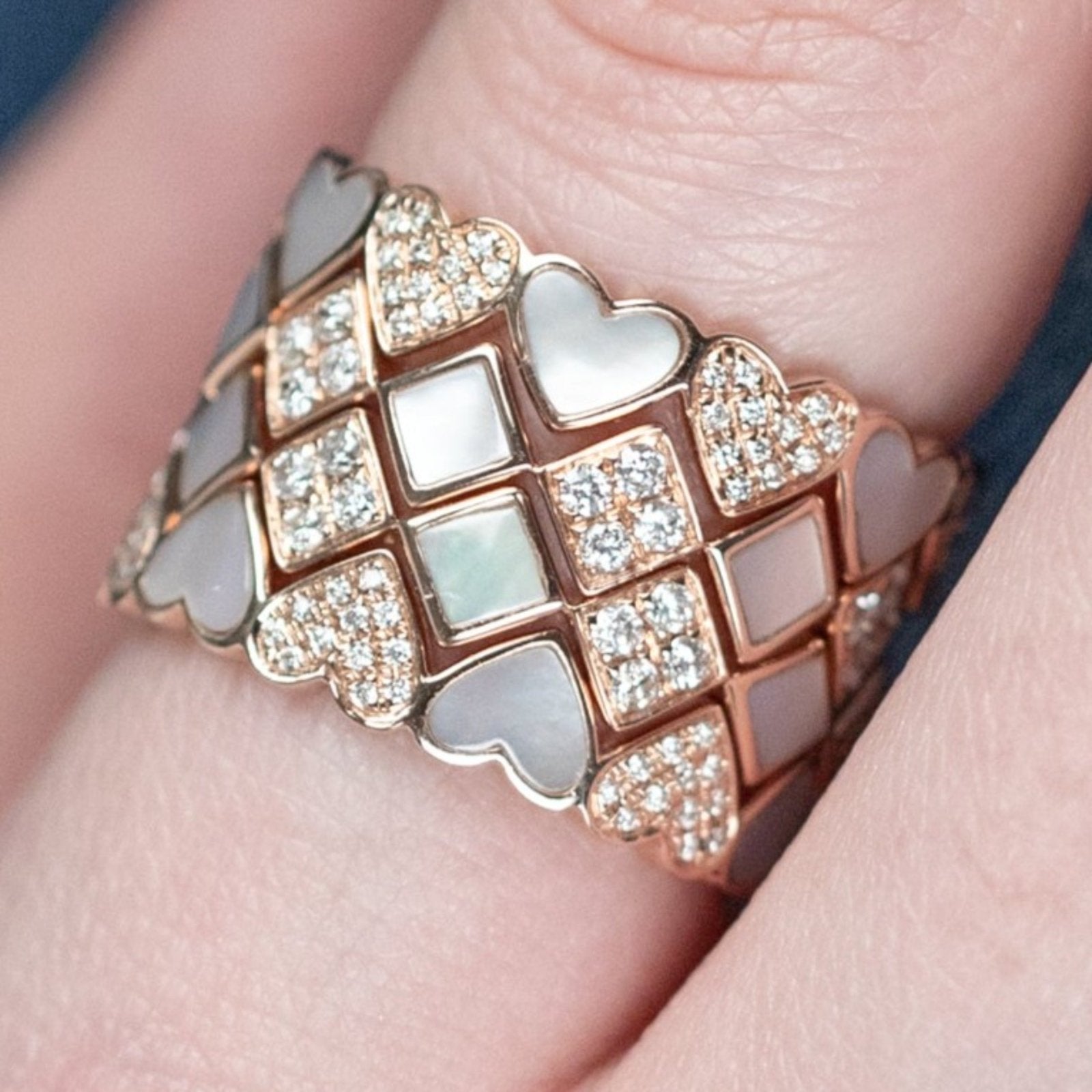 Alternating Diamond and Mother of Pearl Heart Eternity Band Rings Estella Collection #product_description# 17210 14k Band Birthstone #tag4# #tag5# #tag6# #tag7# #tag8# #tag9# #tag10#