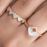Alternating Diamond and Mother of Pearl Heart Eternity Band Rings Estella Collection #product_description# 17210 14k Band Birthstone #tag4# #tag5# #tag6# #tag7# #tag8# #tag9# #tag10#