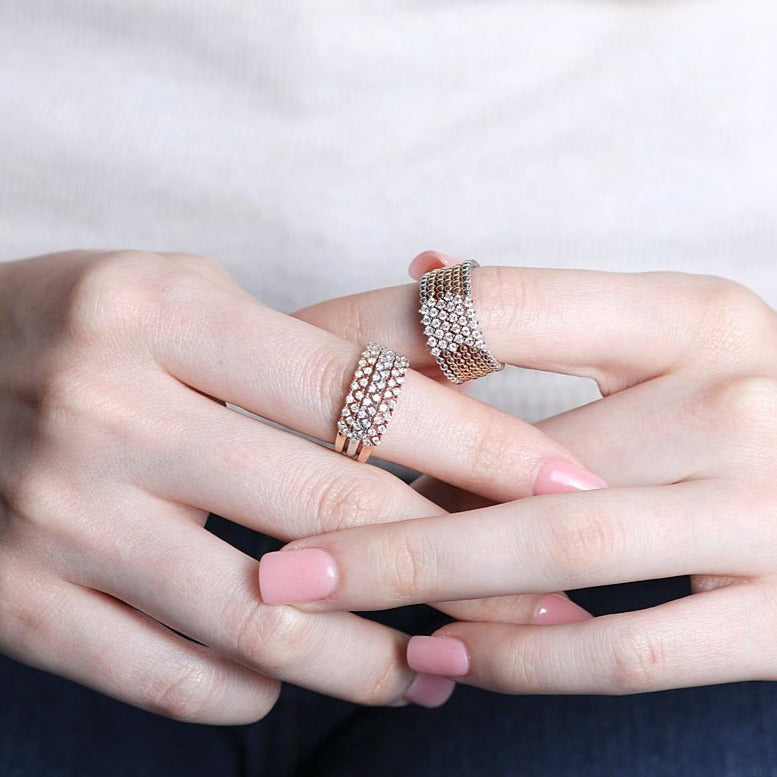 Double Row Diamond Eternity Ring Rings Estella Collection #product_description# 17408 14k April Birthstone Band #tag4# #tag5# #tag6# #tag7# #tag8# #tag9# #tag10# 14K Rose Gold 6