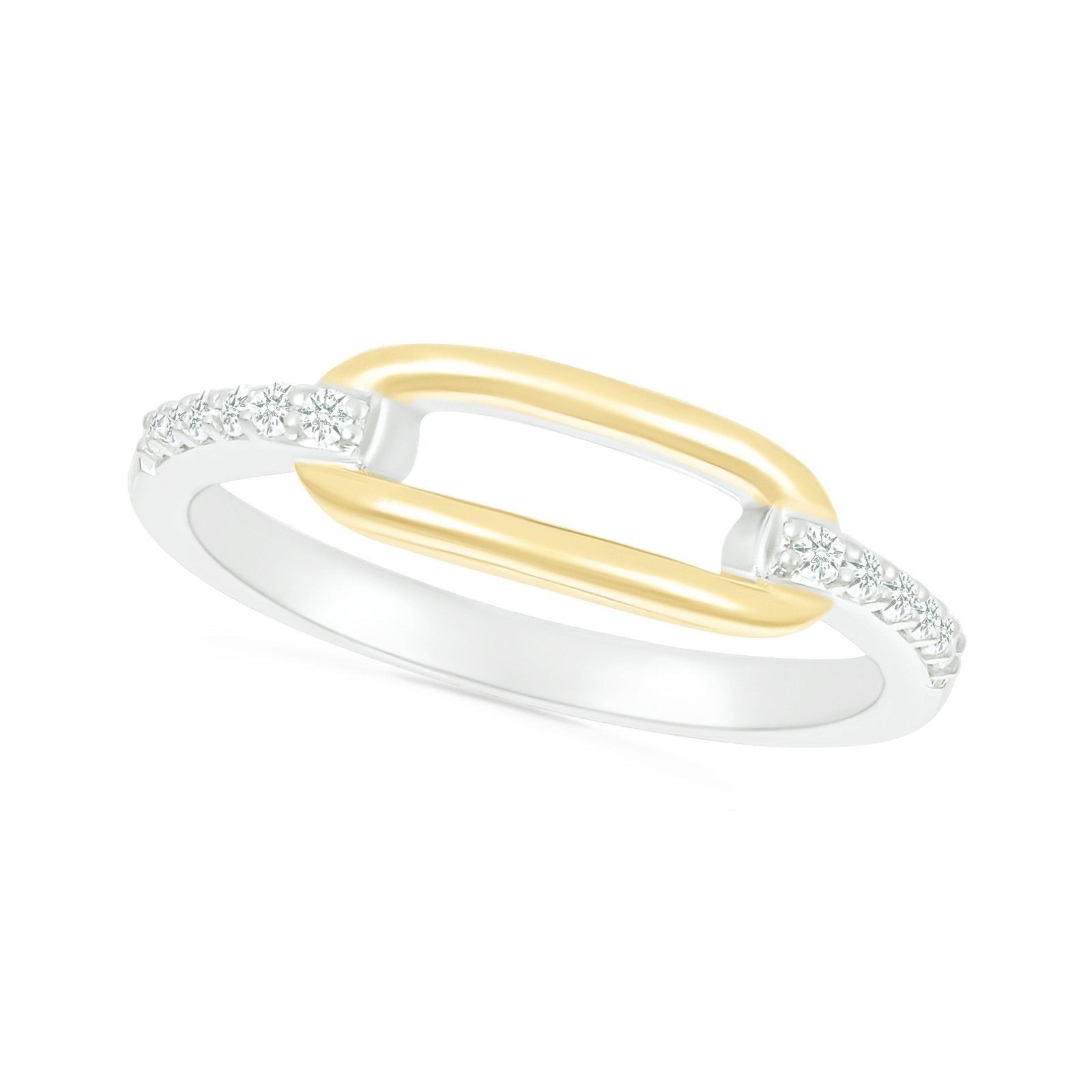 Gold Paperclip Link Ring with Diamonds Rings Estella Collection #product_description# 32744 925 Diamond Made to Order #tag4# #tag5# #tag6# #tag7# #tag8# #tag9# #tag10#
