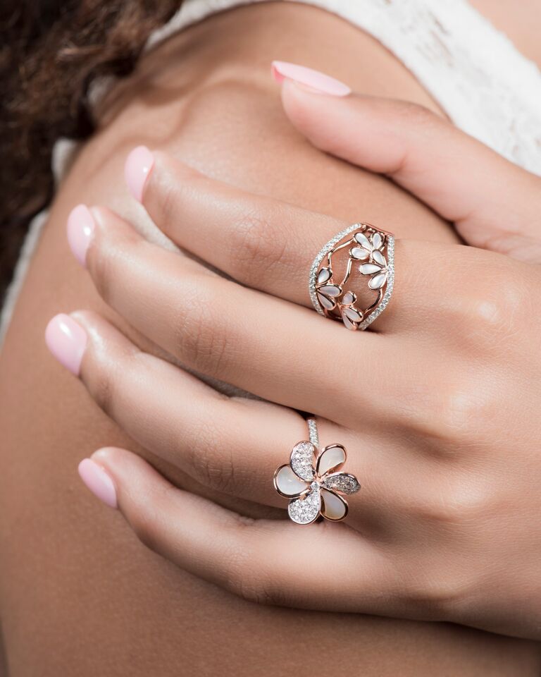 Mother of Pearl and Diamond Pave Flower Cocktail Ring Rings Estella Collection #product_description# 17206 14k Birthstone Diamond #tag4# #tag5# #tag6# #tag7# #tag8# #tag9# #tag10# 6