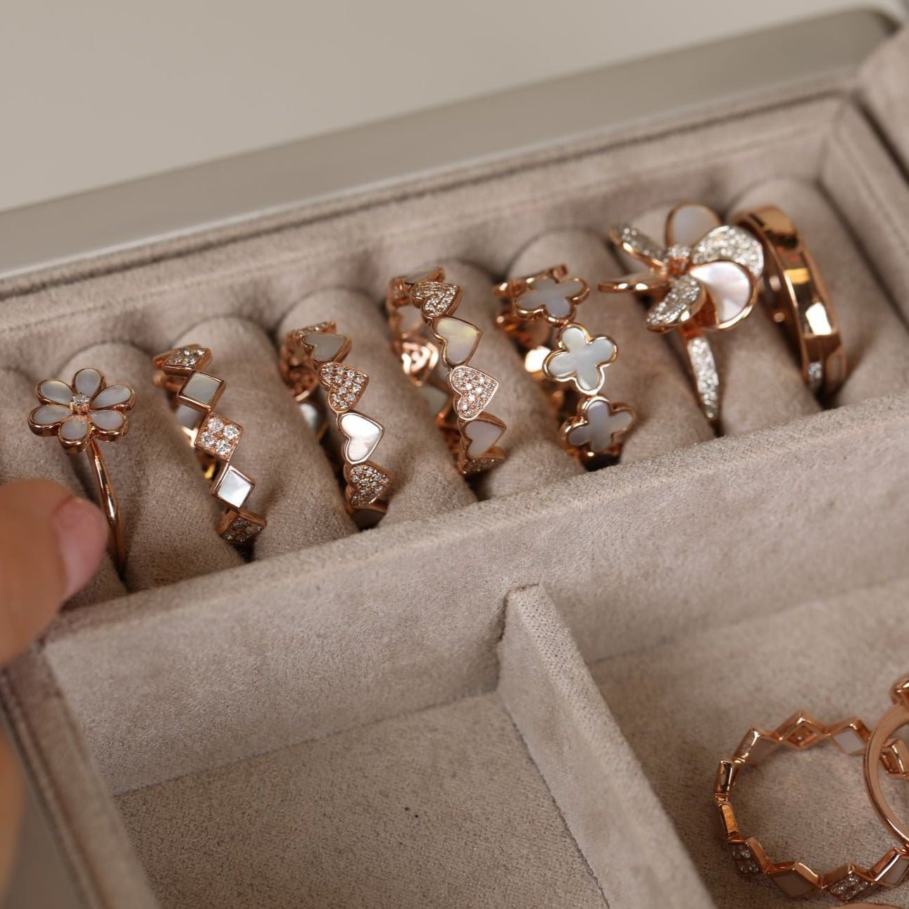 Mother of Pearl and Diamond Pave Flower Cocktail Ring Rings Estella Collection #product_description# 17206 14k Birthstone Diamond #tag4# #tag5# #tag6# #tag7# #tag8# #tag9# #tag10# 6