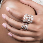 Mother of Pearl Clover Diamond Banded Eternity Ring Rings Estella Collection #product_description# 17209 14k Birthstone Diamond #tag4# #tag5# #tag6# #tag7# #tag8# #tag9# #tag10#