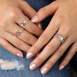 Mother of Pearl Clover Diamond Banded Eternity Ring Rings Estella Collection #product_description# 17209 14k Birthstone Diamond #tag4# #tag5# #tag6# #tag7# #tag8# #tag9# #tag10#