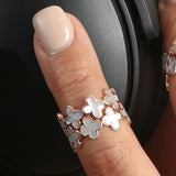 Mother of Pearl Clover Eternity Ring Rings Estella Collection #product_description# 14k Birthstone Gemstone #tag4# #tag5# #tag6# #tag7# #tag8# #tag9# #tag10#