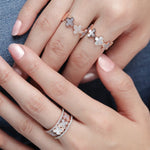 Mother of Pearl Clover Eternity Ring Rings Estella Collection #product_description# 14k Birthstone Gemstone #tag4# #tag5# #tag6# #tag7# #tag8# #tag9# #tag10#