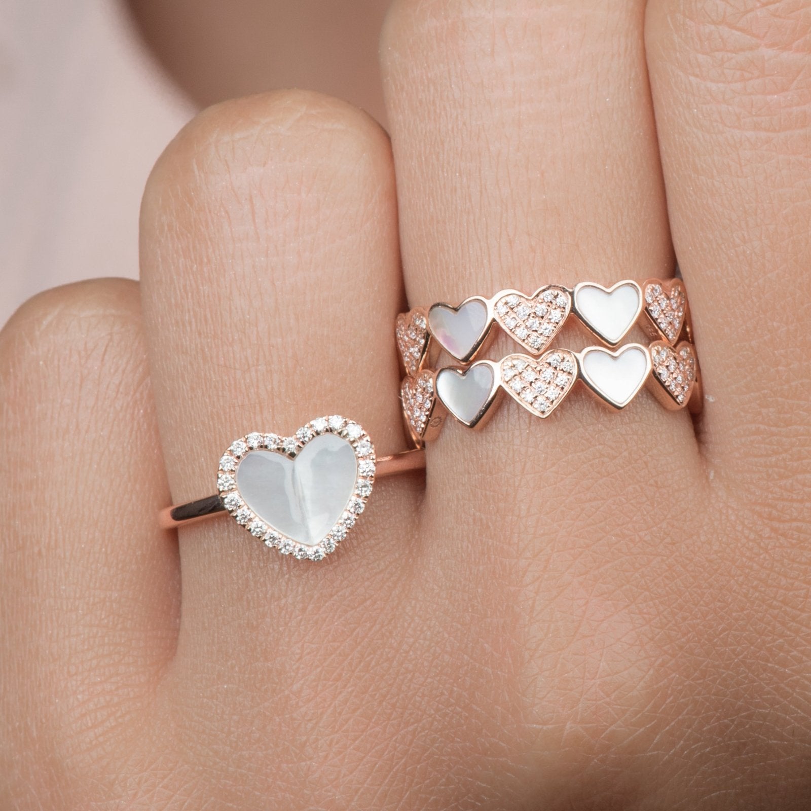 Mother of Pearl Heart with Diamond Halo Ring Rings Estella Collection #product_description# 17197 14k Birthstone Diamond #tag4# #tag5# #tag6# #tag7# #tag8# #tag9# #tag10# 6