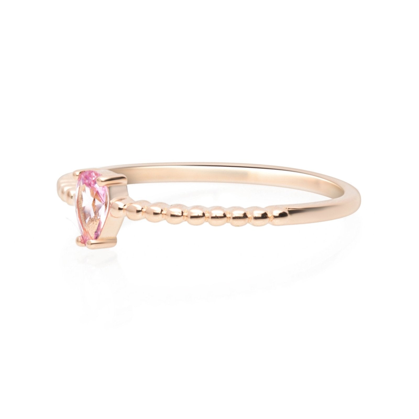 Pink Topaz Pear Set in Cubic Zirconia Studded Band Rings Estella Collection #product_description# 17765 14k Birthstone Gemstone #tag4# #tag5# #tag6# #tag7# #tag8# #tag9# #tag10# 6