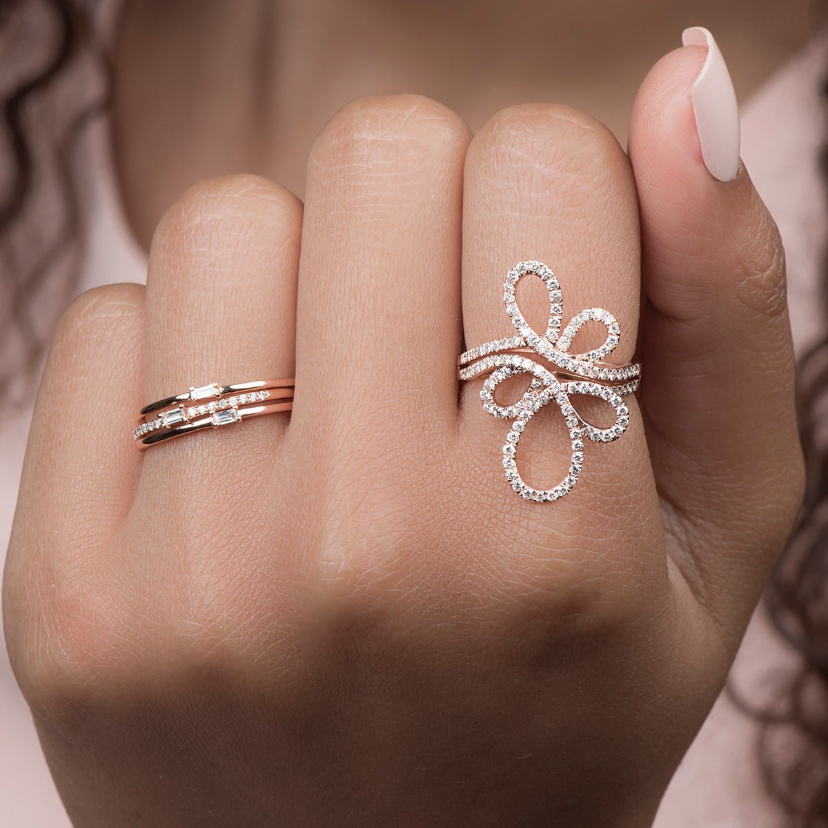 Three Band Baguettes and Round Diamond Stacking Rings Rings Estella Collection #product_description# 17264 14k Diamond Engagement Ring #tag4# #tag5# #tag6# #tag7# #tag8# #tag9# #tag10# 6