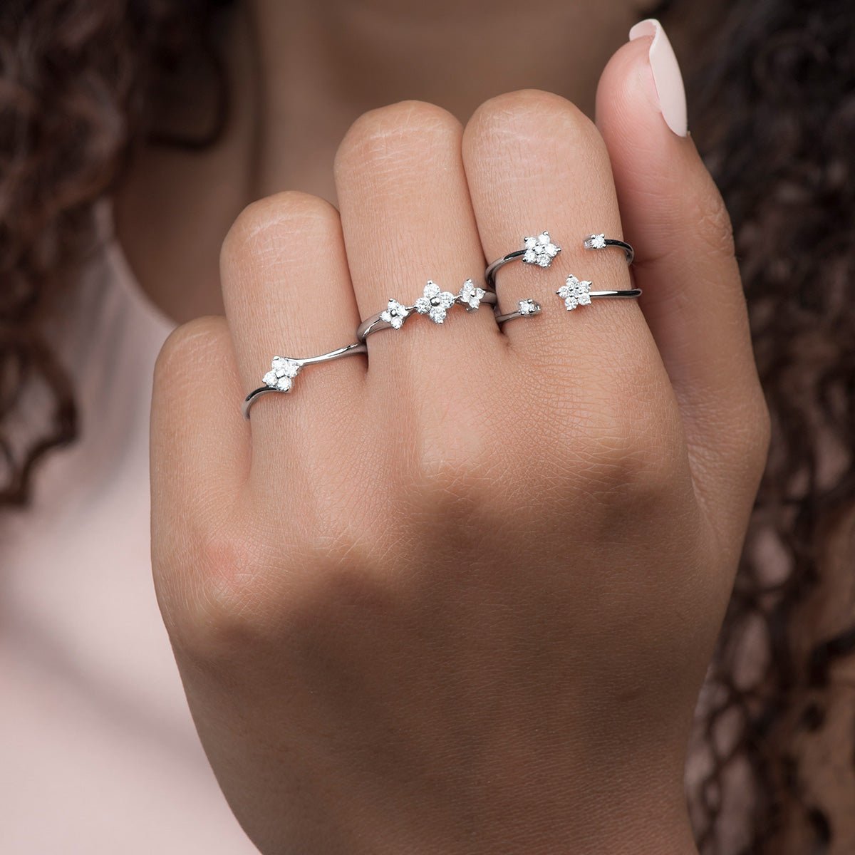 Three Flower Diamond Ring Rings Estella Collection #product_description# 17414 14k Diamond Flower Jewelry #tag4# #tag5# #tag6# #tag7# #tag8# #tag9# #tag10# 14K Rose Gold 6