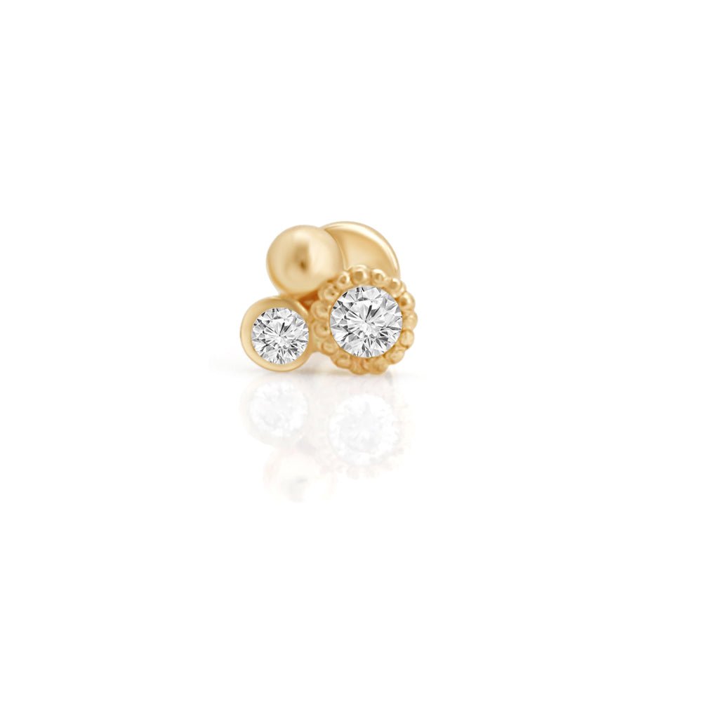 Diamond Flat Back Stud - Estella Collection