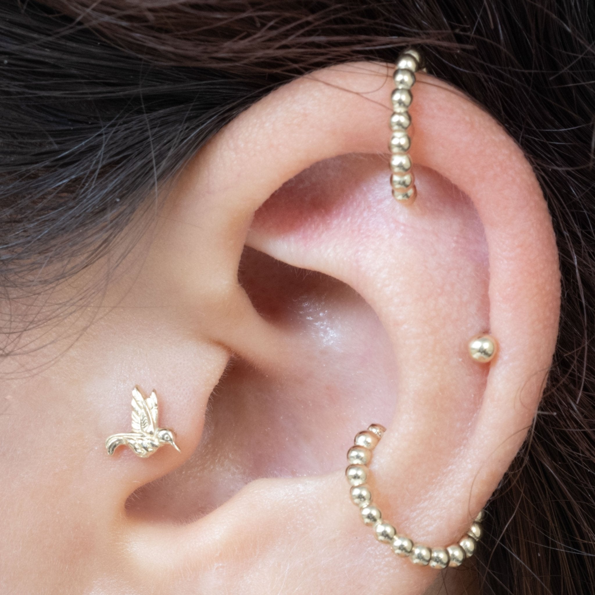 Gold Flat Back Earrings
