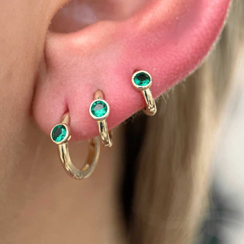 Gemstone Hoops and Huggies