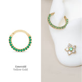 Emerald Studded Clicker Hoop