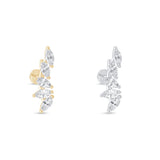 Marquise Illusion Ear Climber Flat Back Earring