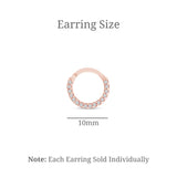 Pavé Gemstone Studded Eternity Clicker Hoop