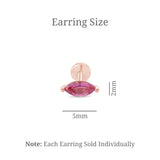 Marquise Pink Tourmaline Flat Back Earring