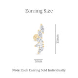 Marquise Illusion Ear Climber Flat Back Earring