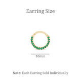 Emerald Studded Clicker Hoop