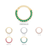 Pavé Gemstone Studded Eternity Clicker Hoop