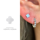 Gold Clover Flat Back Earring