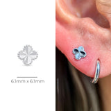 Beaded Clover Flat Back Earring