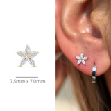 Marquise Flower Flat Back Earring